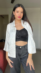 Urban Marble Textured Overshirt – Lightweight Relaxed Fit