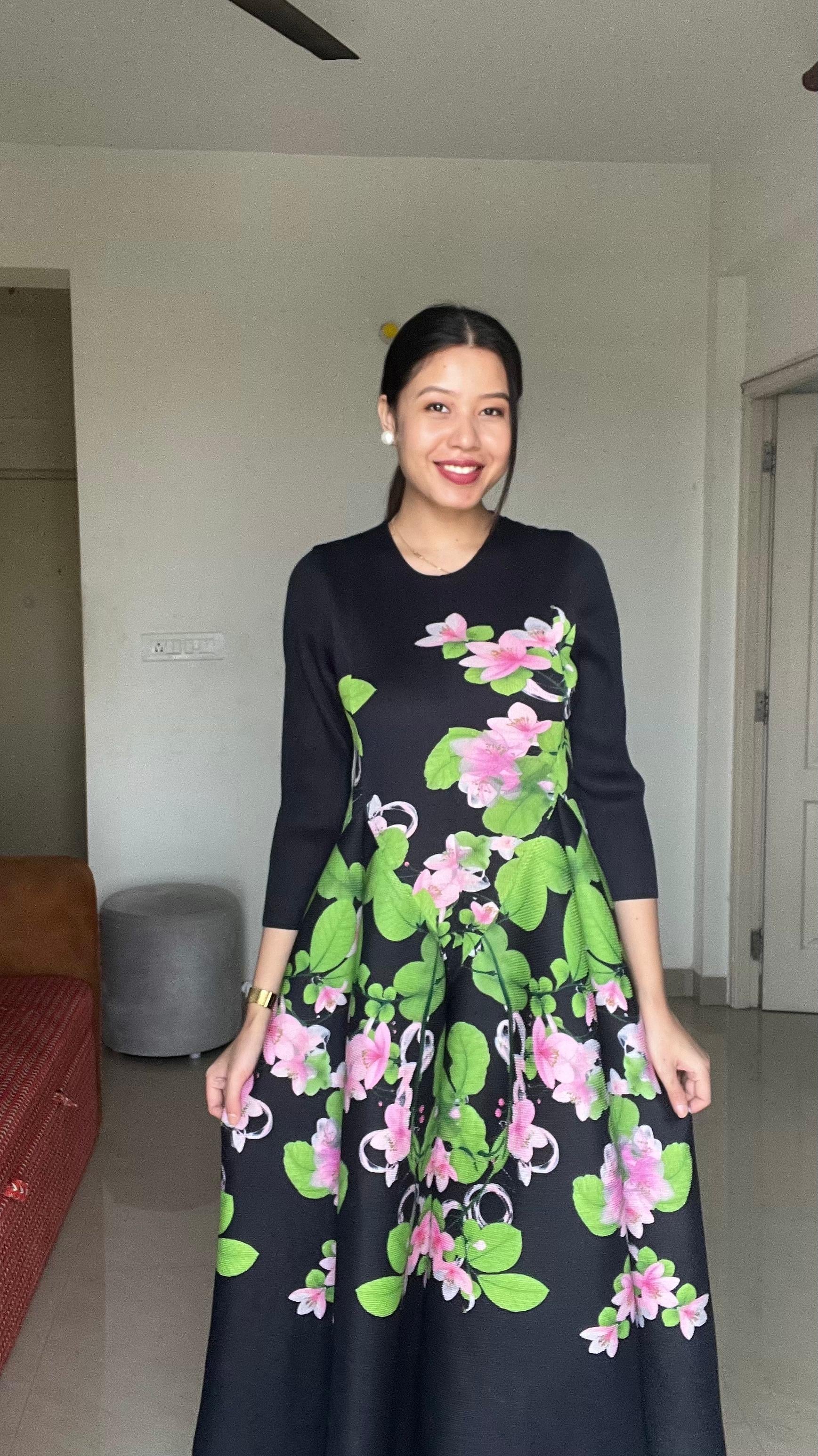 LUNARA Floral Flow Dress