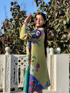 Ria Floral Dress/ Long Top- Green