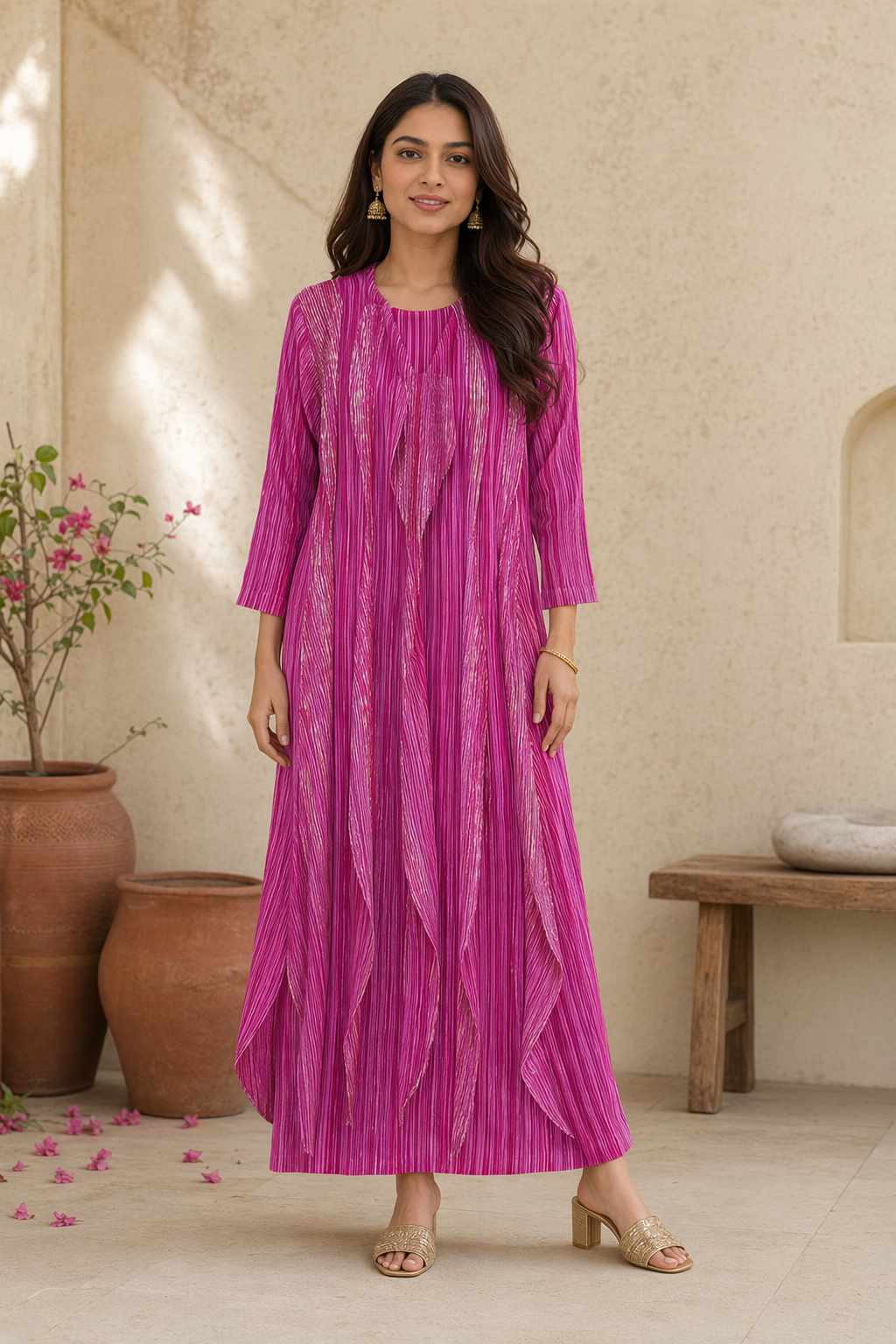 Saira Pleated Dress