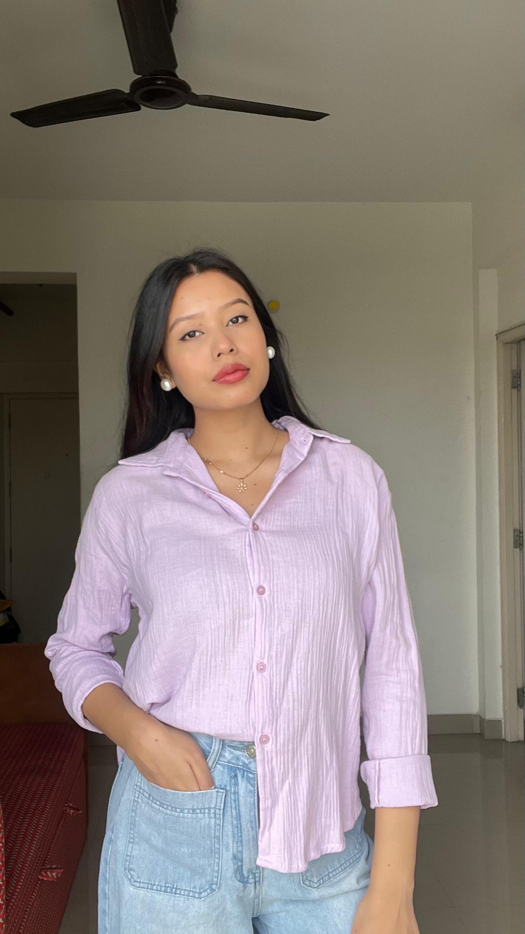 The Serene Oversized linen Shirt