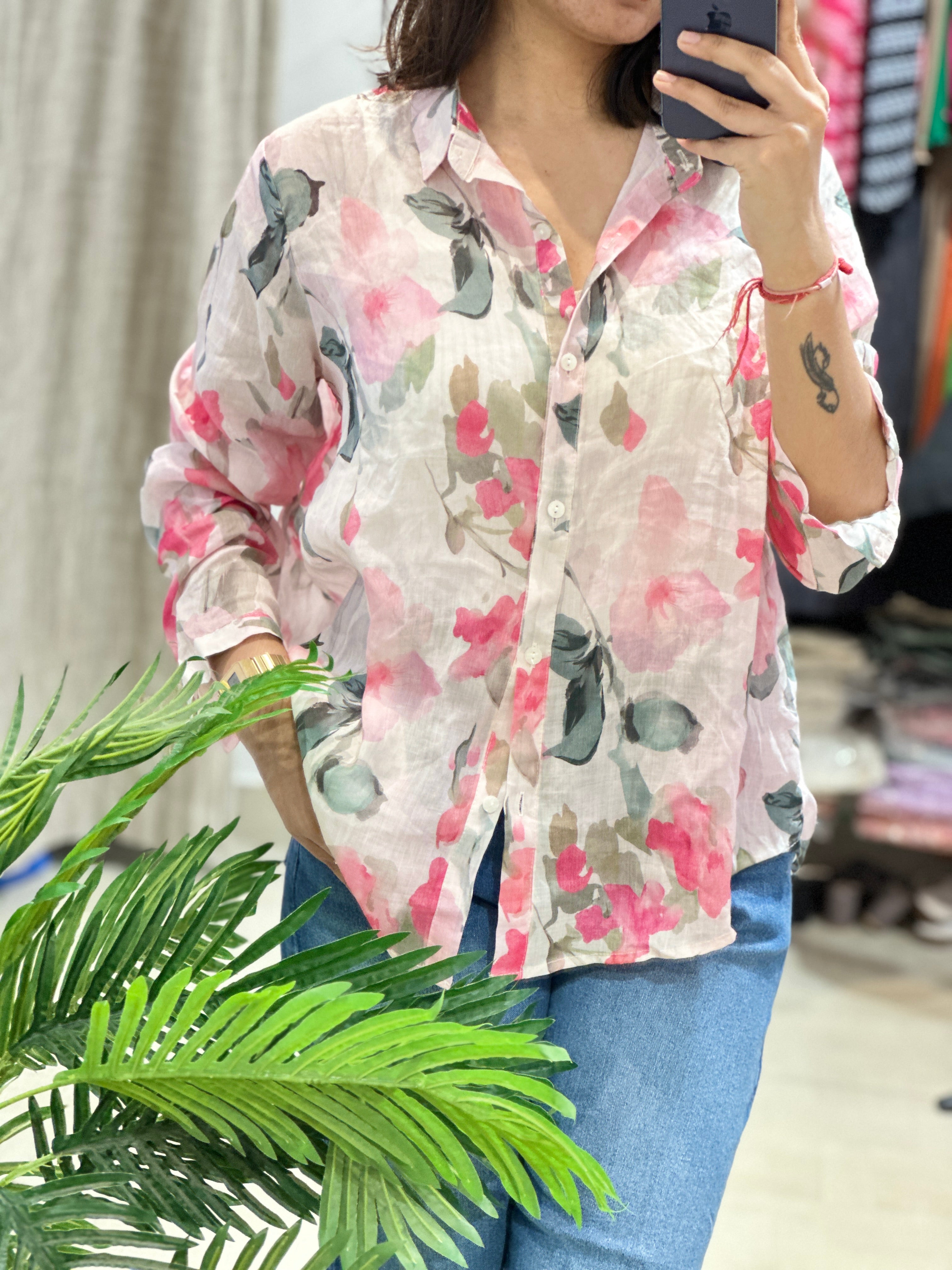 Floral Linen Shirt