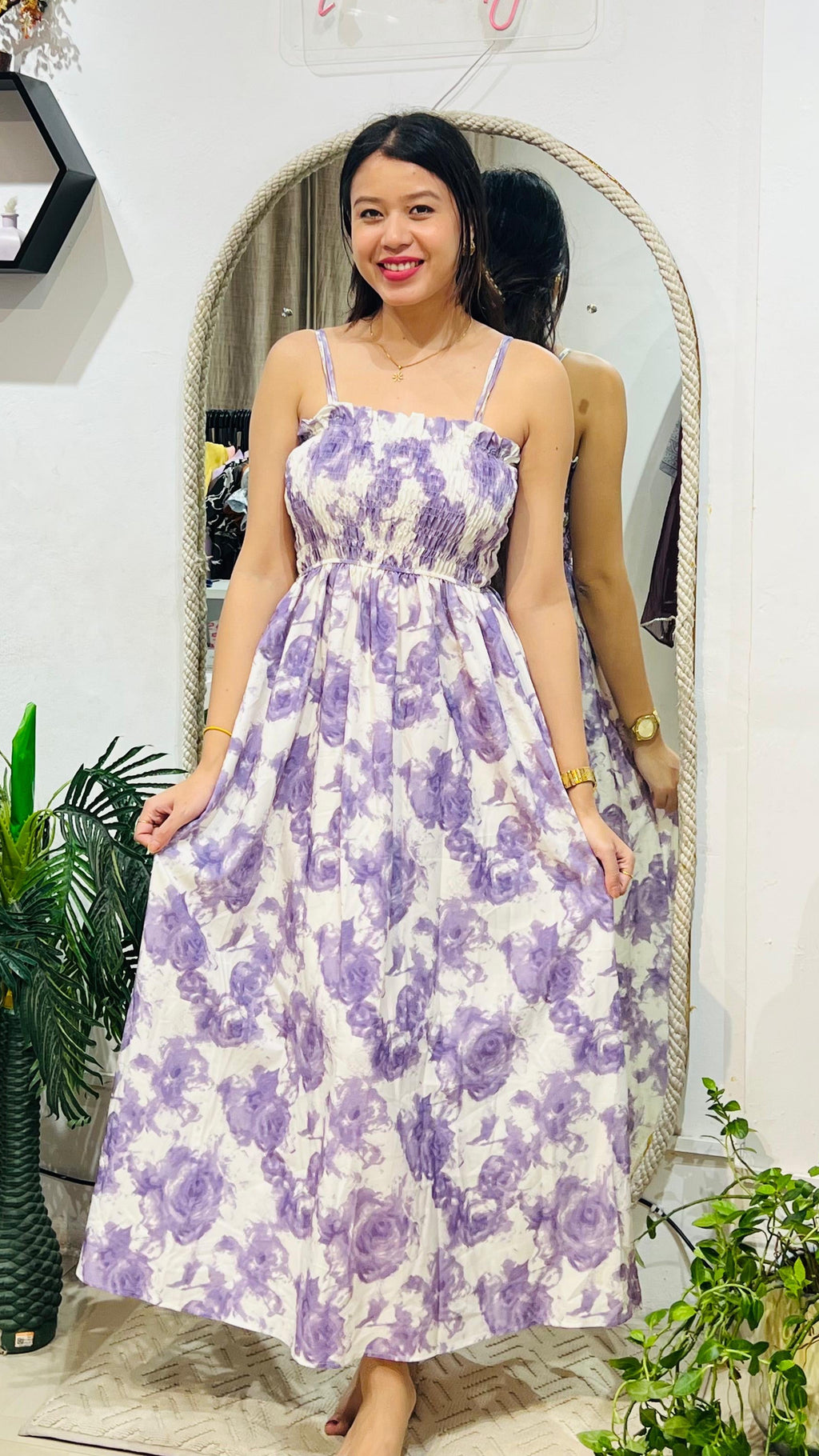 Bloom Strip Maxi Dress