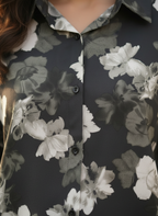 Noir Bloom Oversized Shirt
