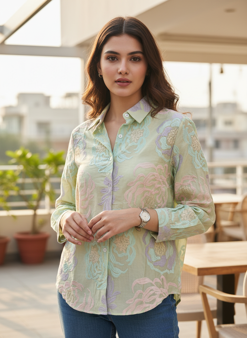 Unicorn Embroidered Shirt