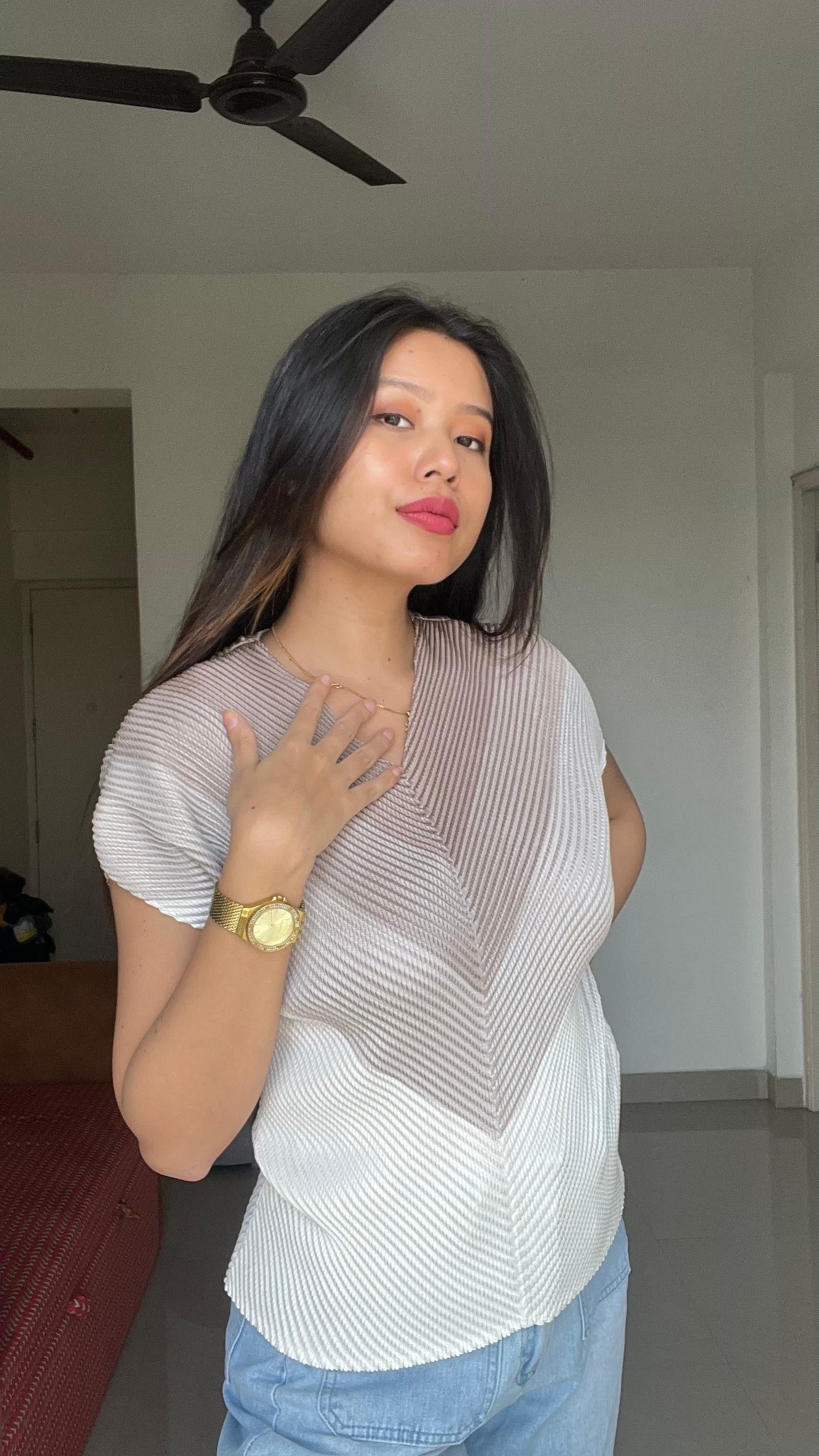 AVA Chevron Textured Top