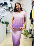 The Violet Haze Ombre Pleated Set