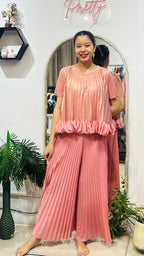 The Signature Lustre Pleated Co-ord Set