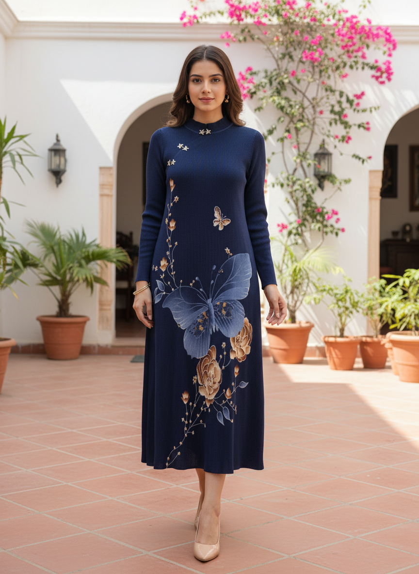 Alia Pleated Dress