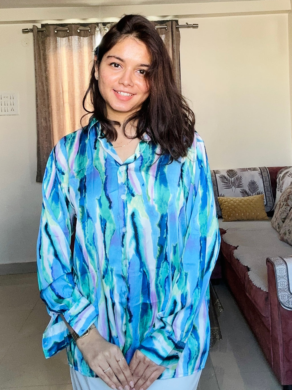 Cascade Satin Crepe Shirt