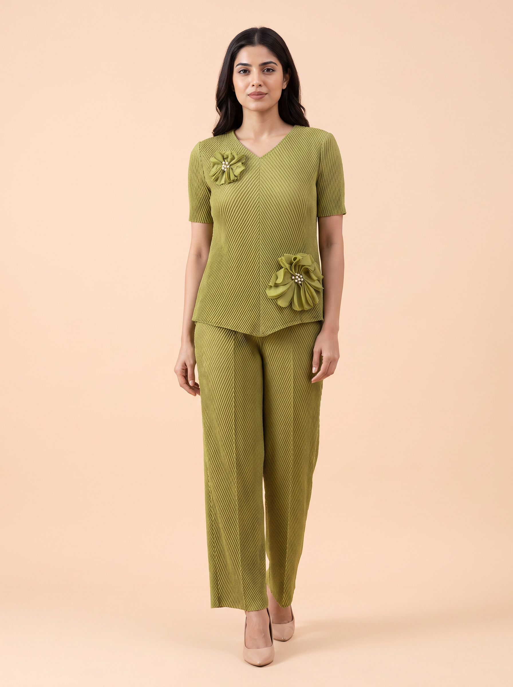 Floral Pleated set