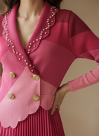 ELYSIA Pearl Pleated Dress