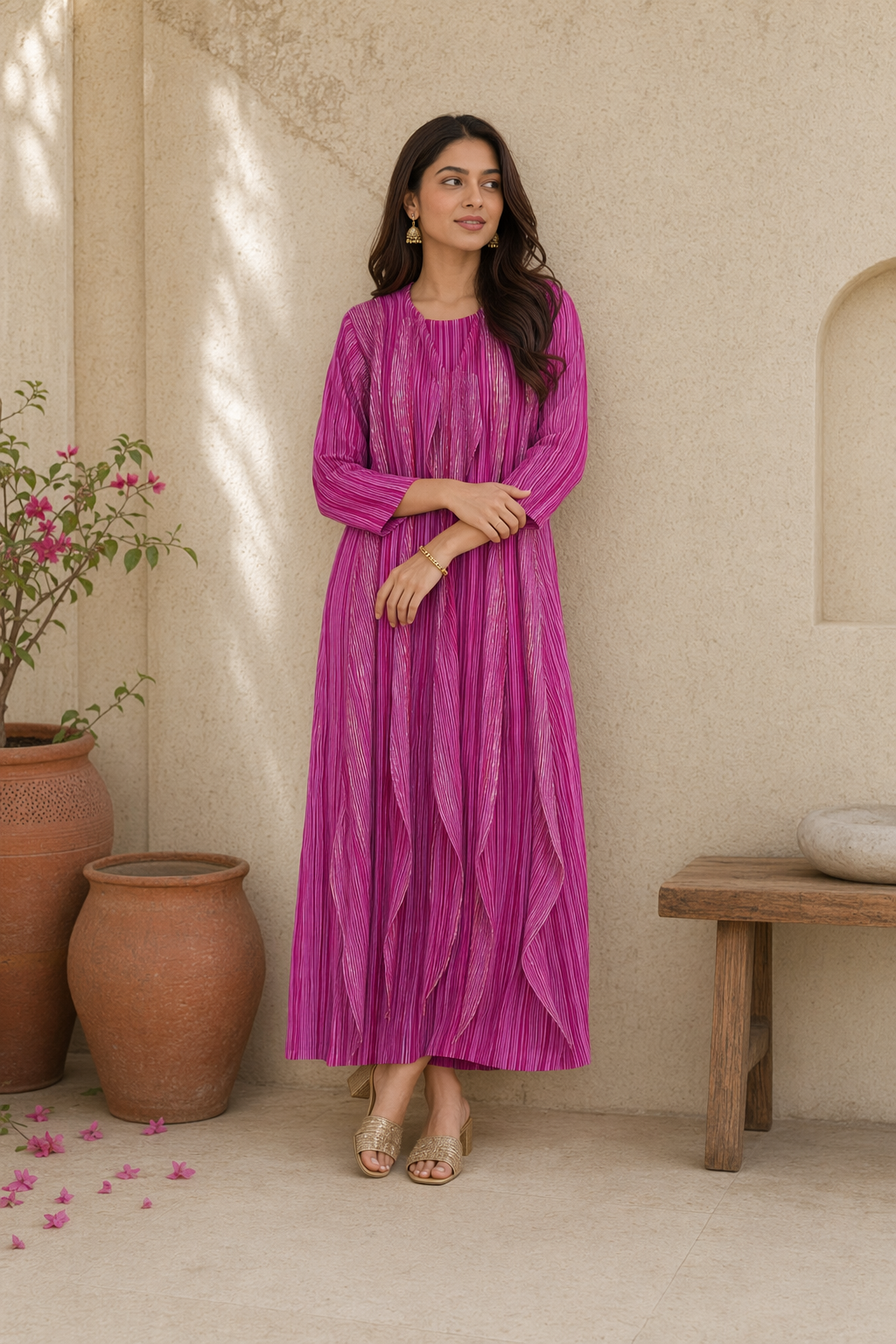 Saira Pleated Dress