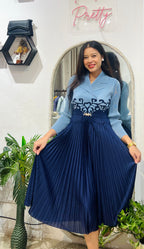 The Pleated Lapel Dress