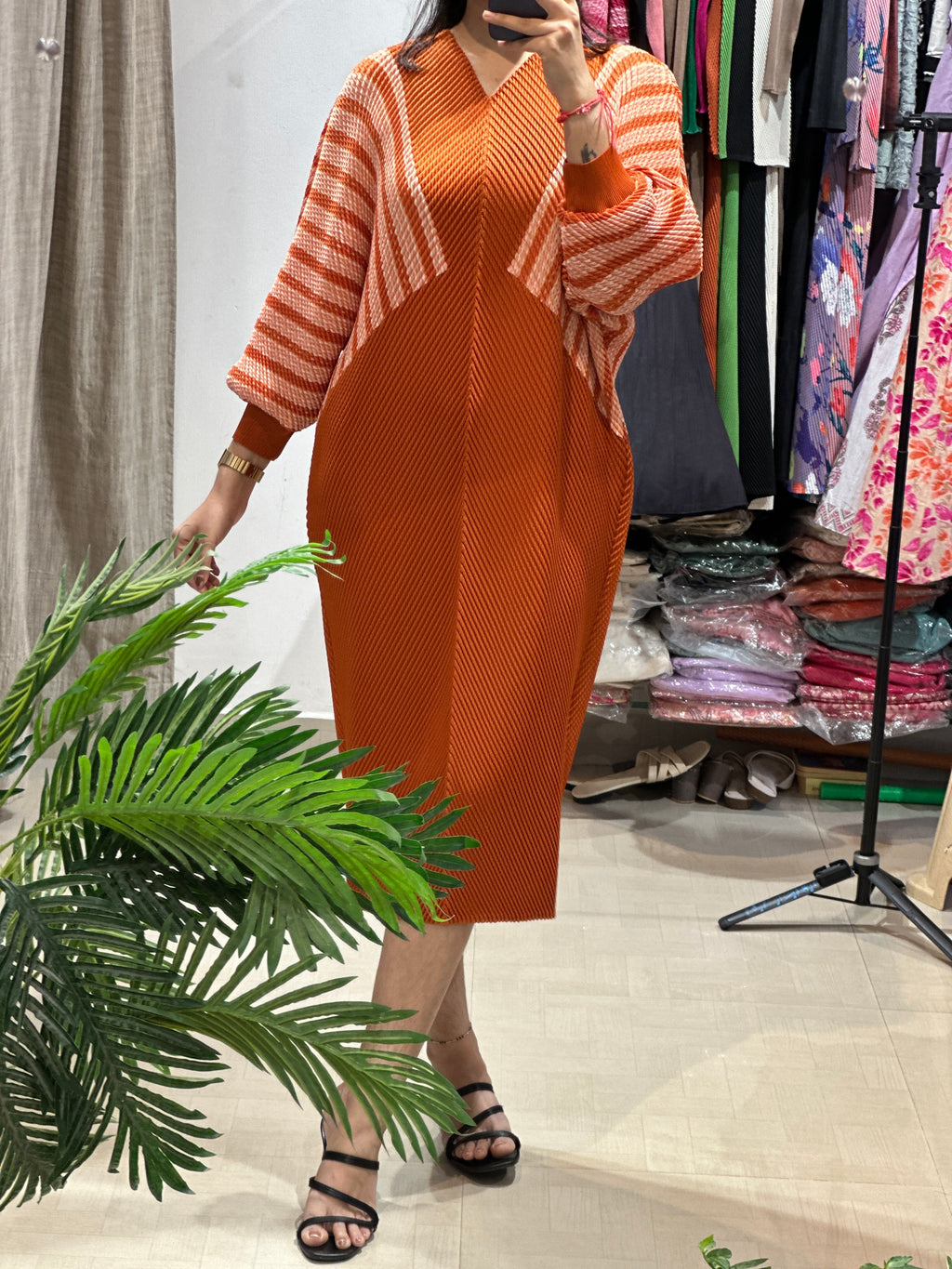 Lucia Kaftan Dress- Rust