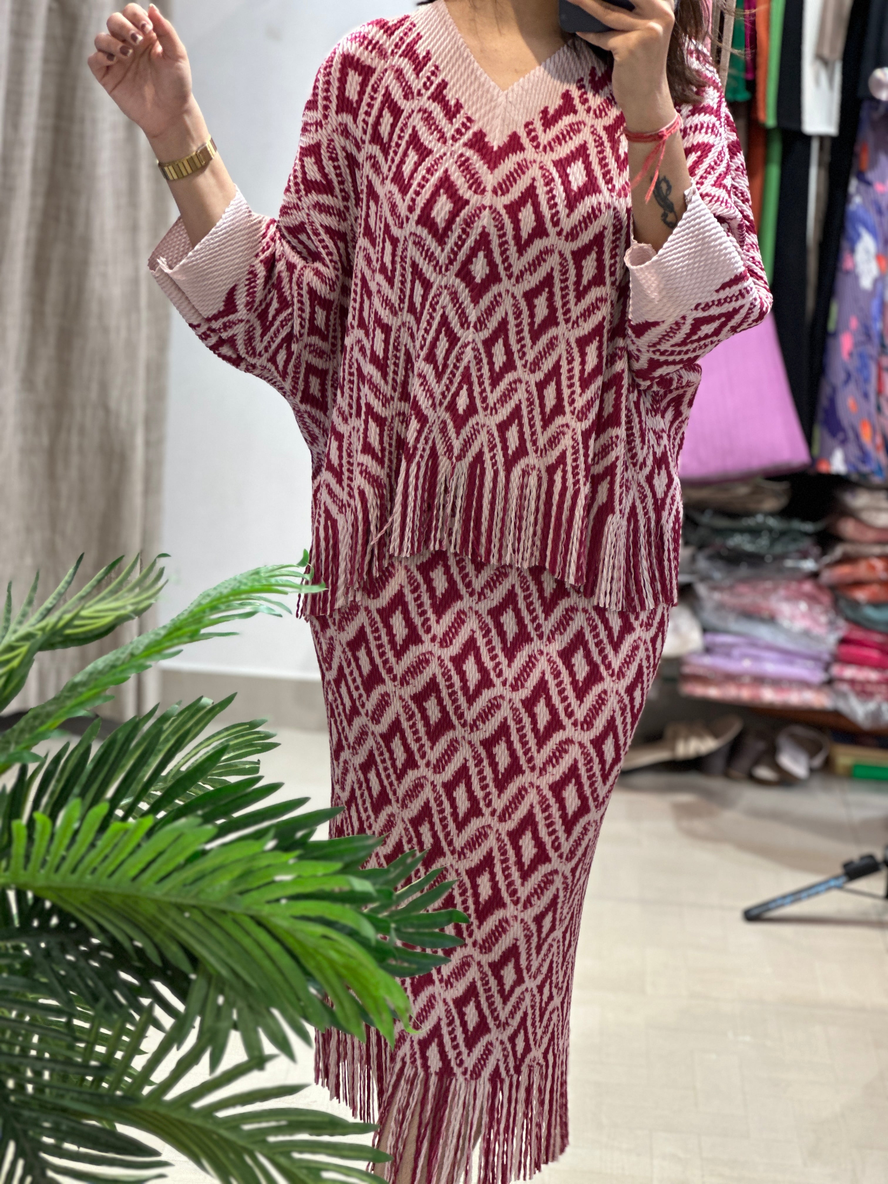 PRINTED BAMBOO SKIRT SET