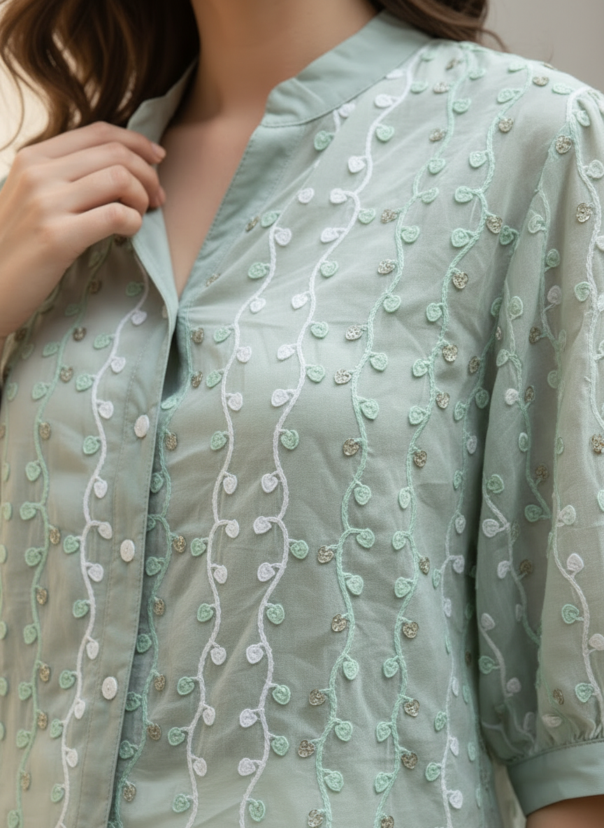 The Enchanteé Crepe Silk Blouse