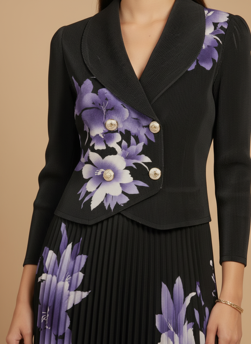Siana Floral Pleated Dress