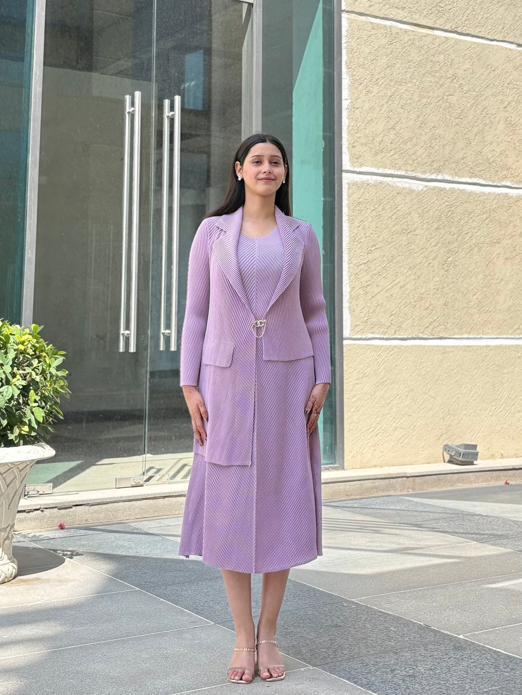 Blazer Pleated Dress