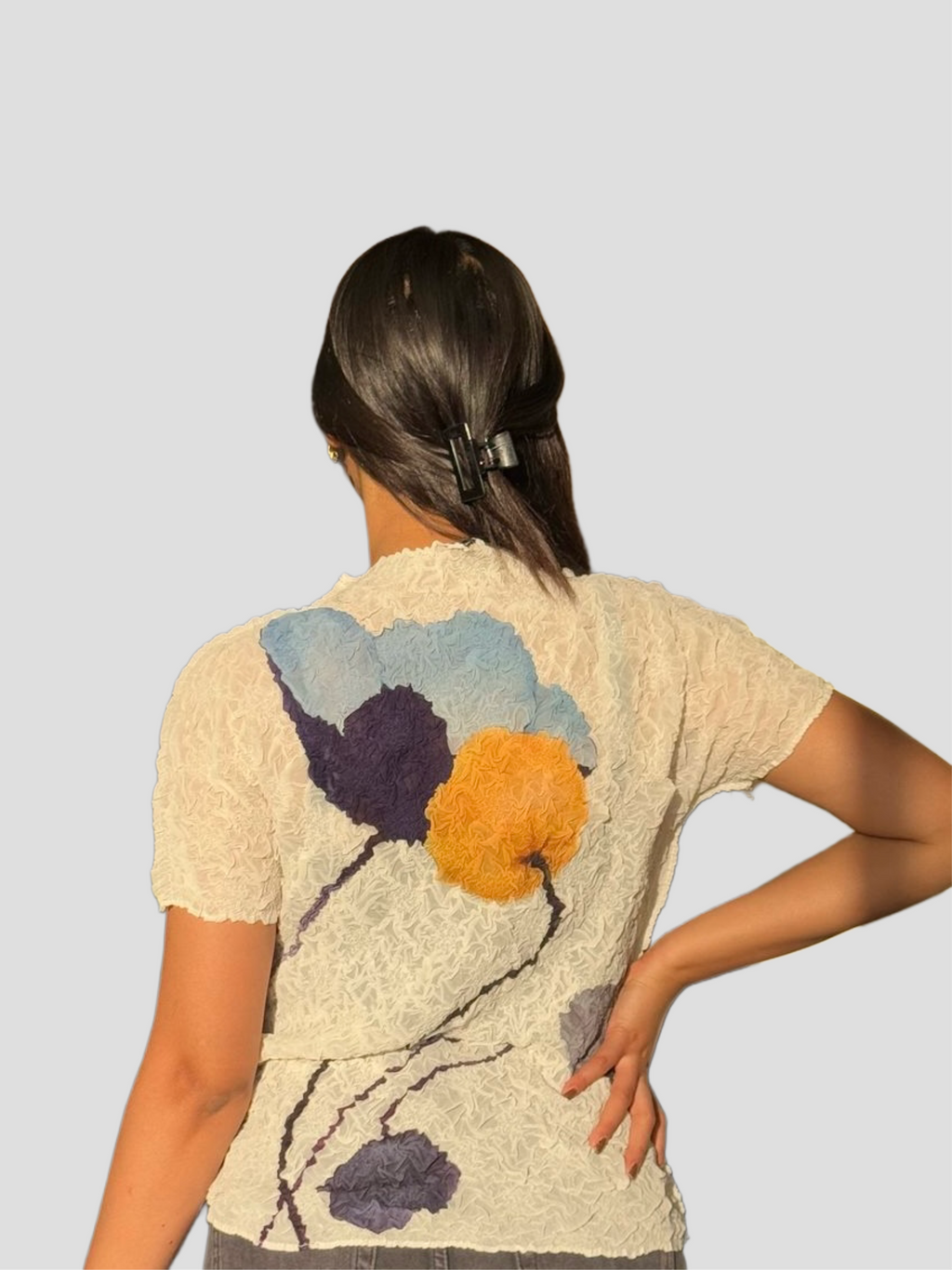 Cherry Printed Top- White