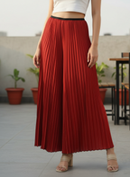 The Signature High-Rise Pleated Palazzo Trousers