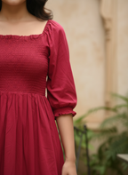 Ruby Romance Smocked Maxi Dress