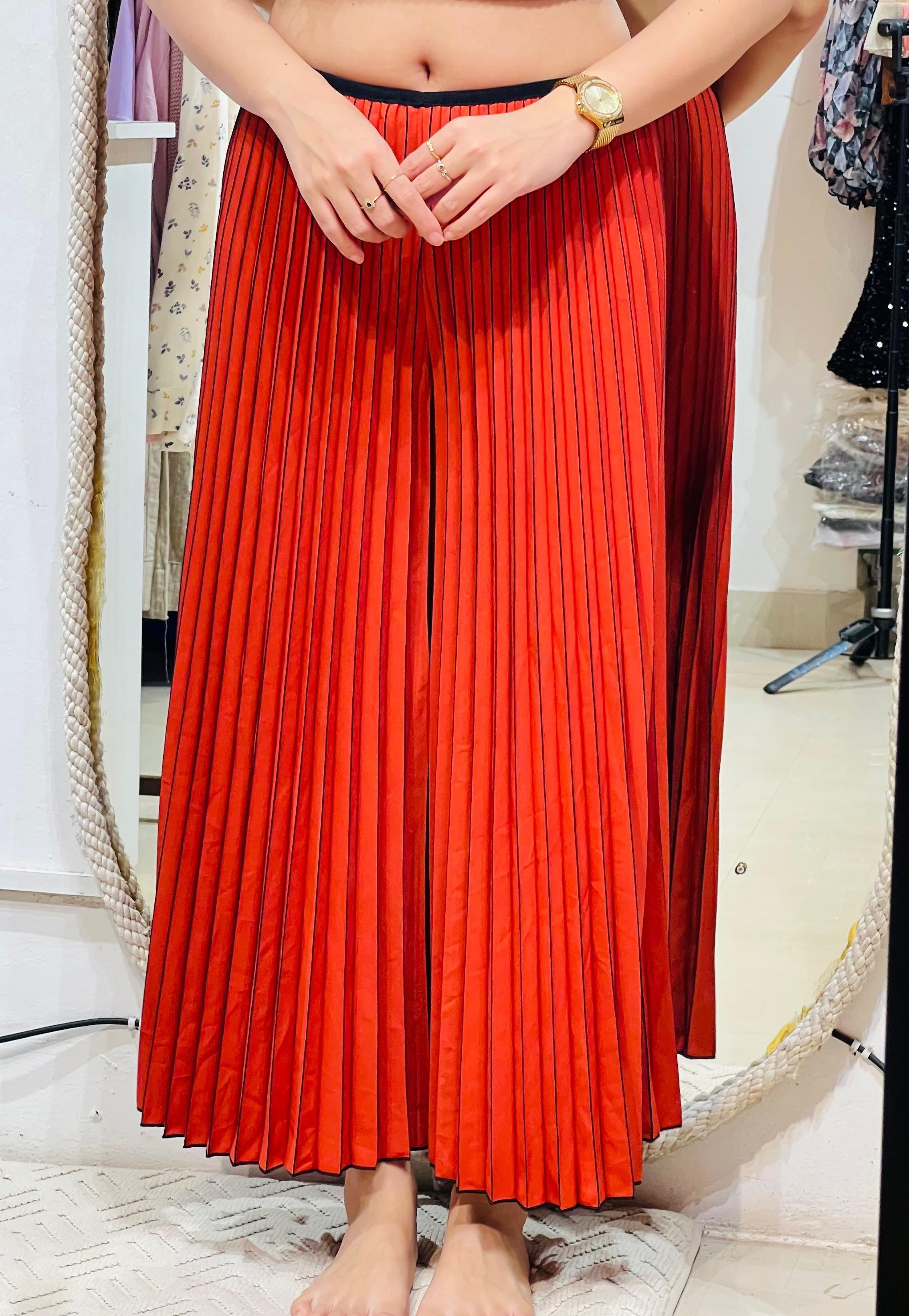 The Signature High-Rise Pleated Palazzo Trousers