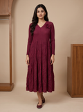 Zivira Pleated Midi Dress