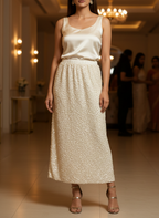 White sequins skirt