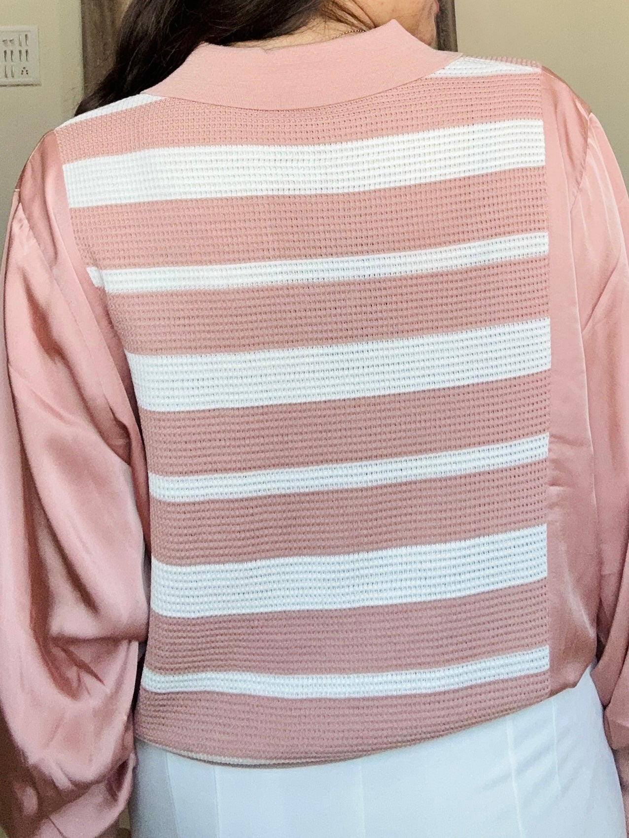 Blush Knit Sleeve Top – Korean Edit