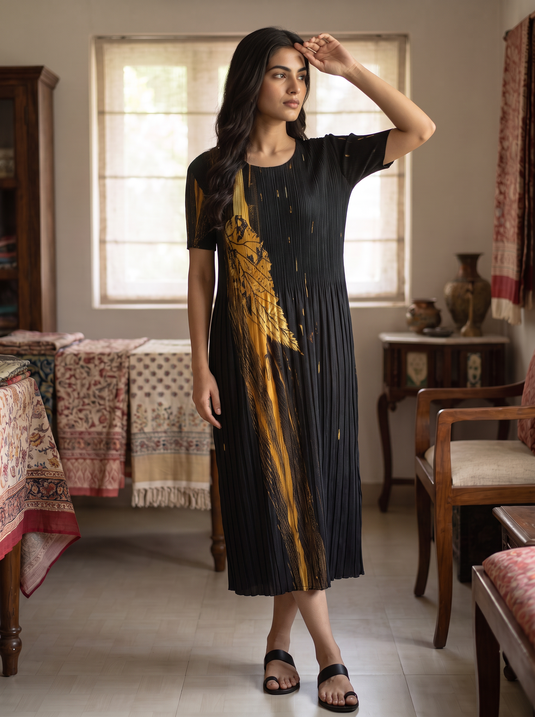 Aura Pleated Dress