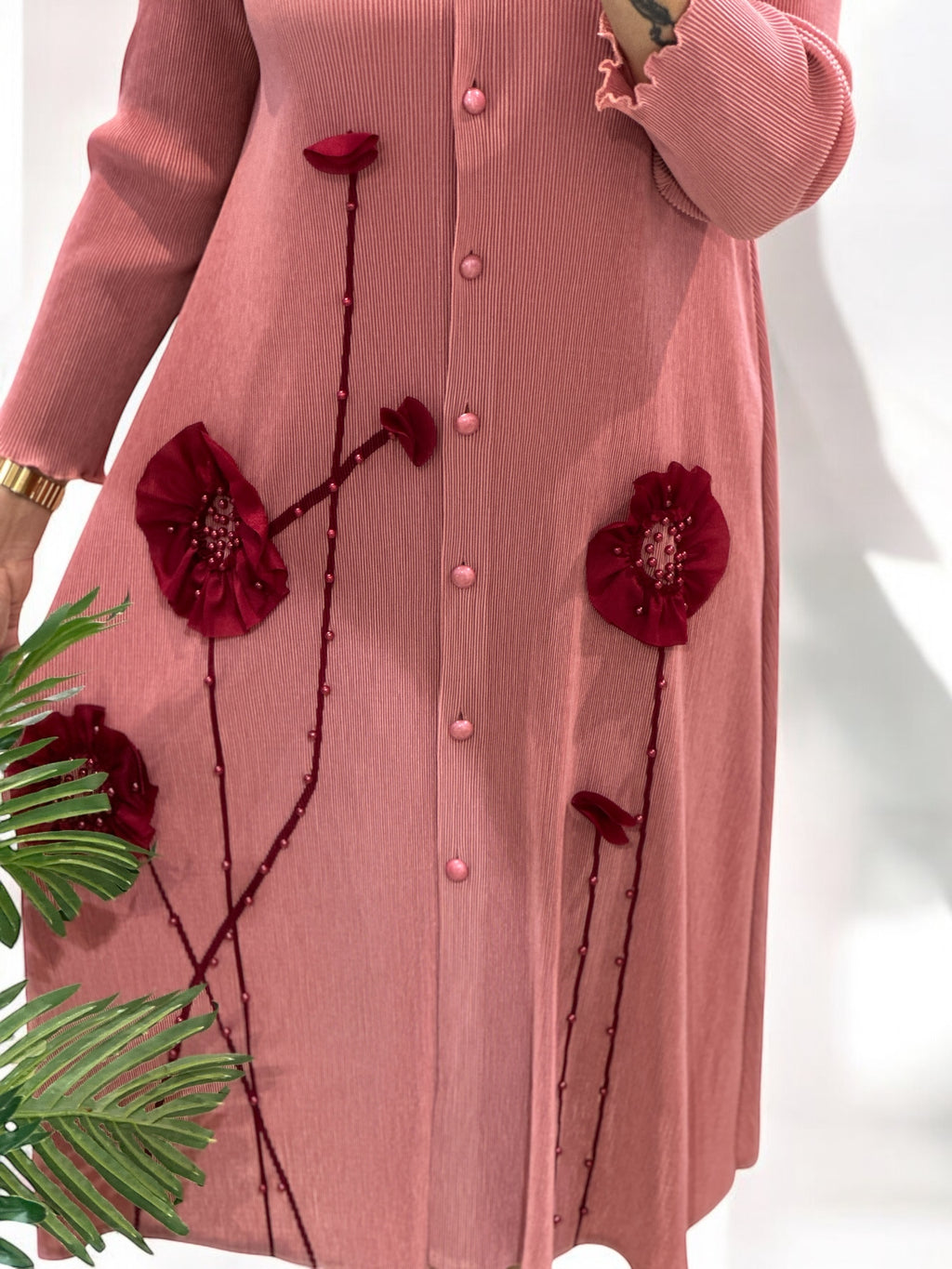 Aurelia Shirt Dress- Peach
