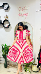 Simen Printed Pleat Dress