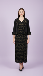 The Midnight Aurora Pleated Dress