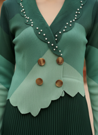 ELYSIA Pearl Pleated Dress