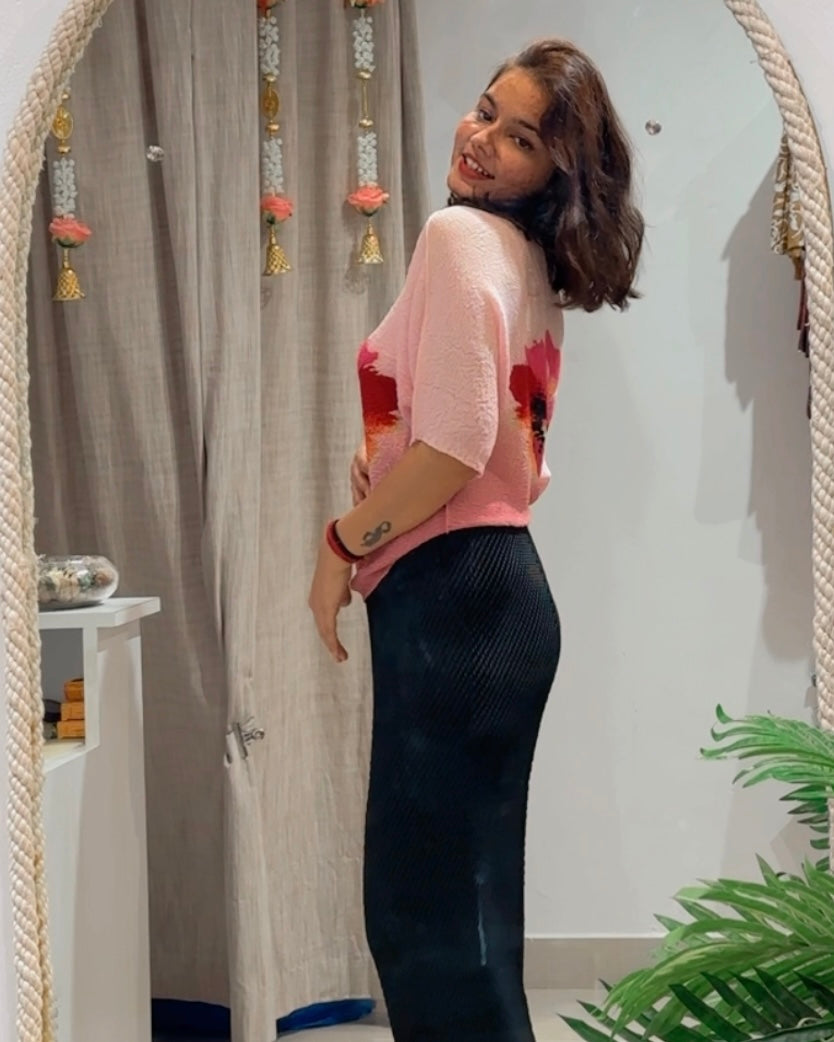 Peach Floral No Weight Top