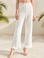 White Knitted Pants