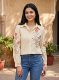 Striped Embroidered Shirt