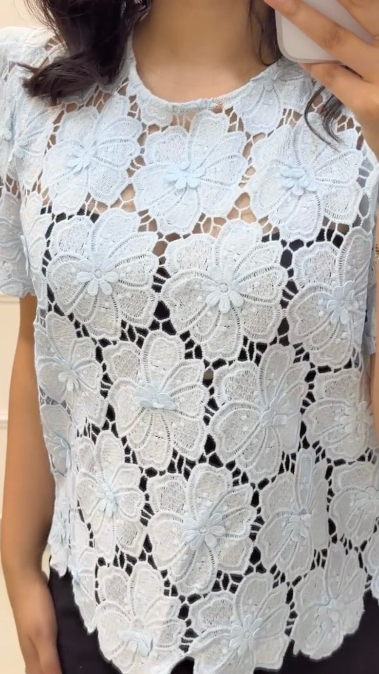 Cute cutwork top