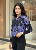 Violet Crinkled Top
