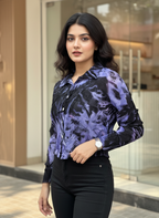 Violet Crinkled Top