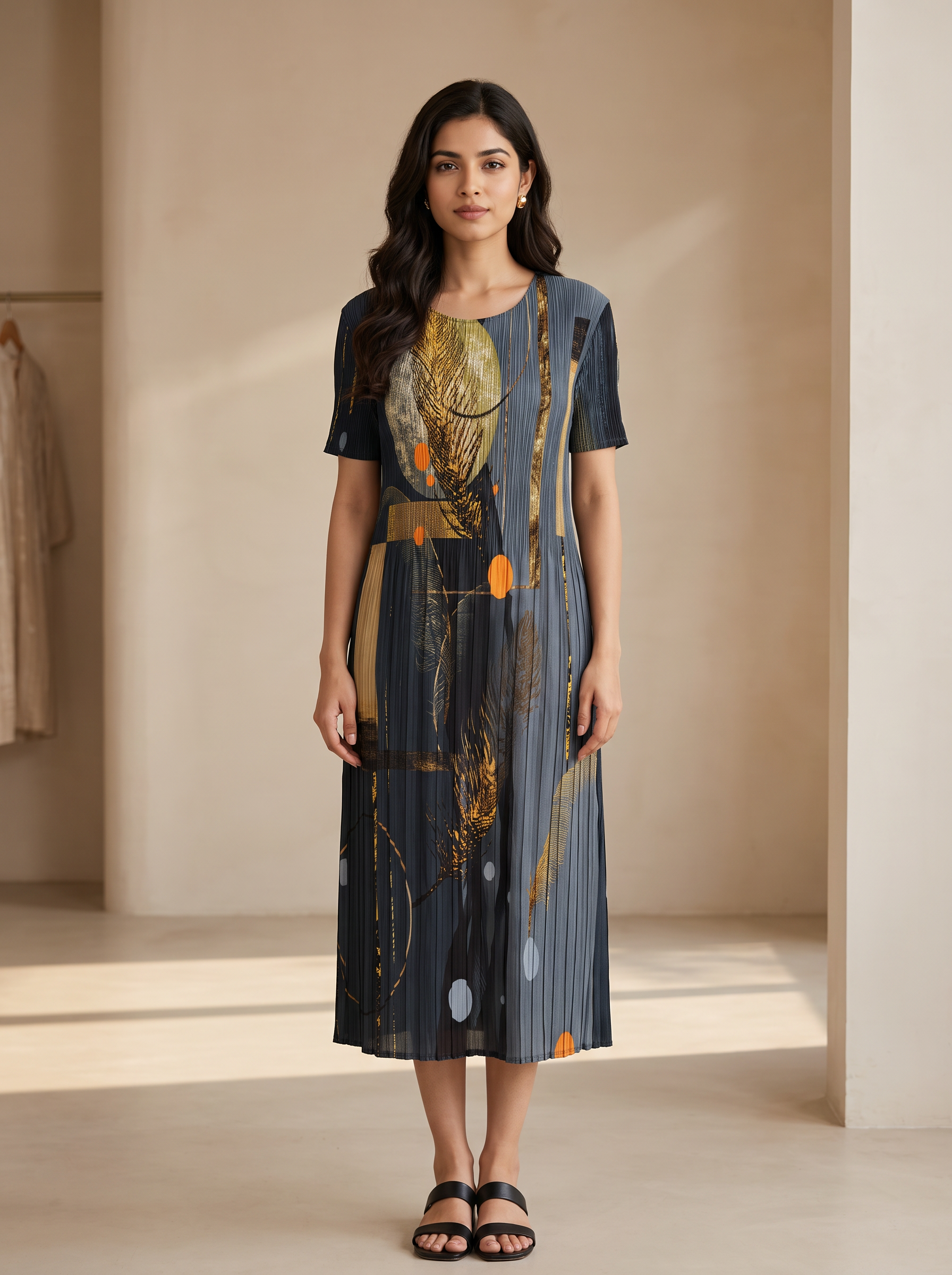 Aura Pleated dress