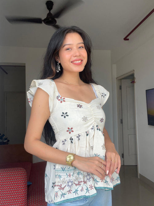 Blossom Peplum Top
