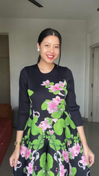 LUNARA Floral Flow Dress