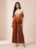 Rust Pleated Set