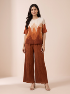 Rust Pleated Set