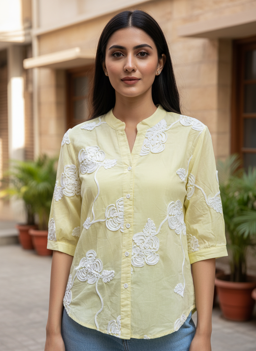 Lemonade Embroidered Blouse