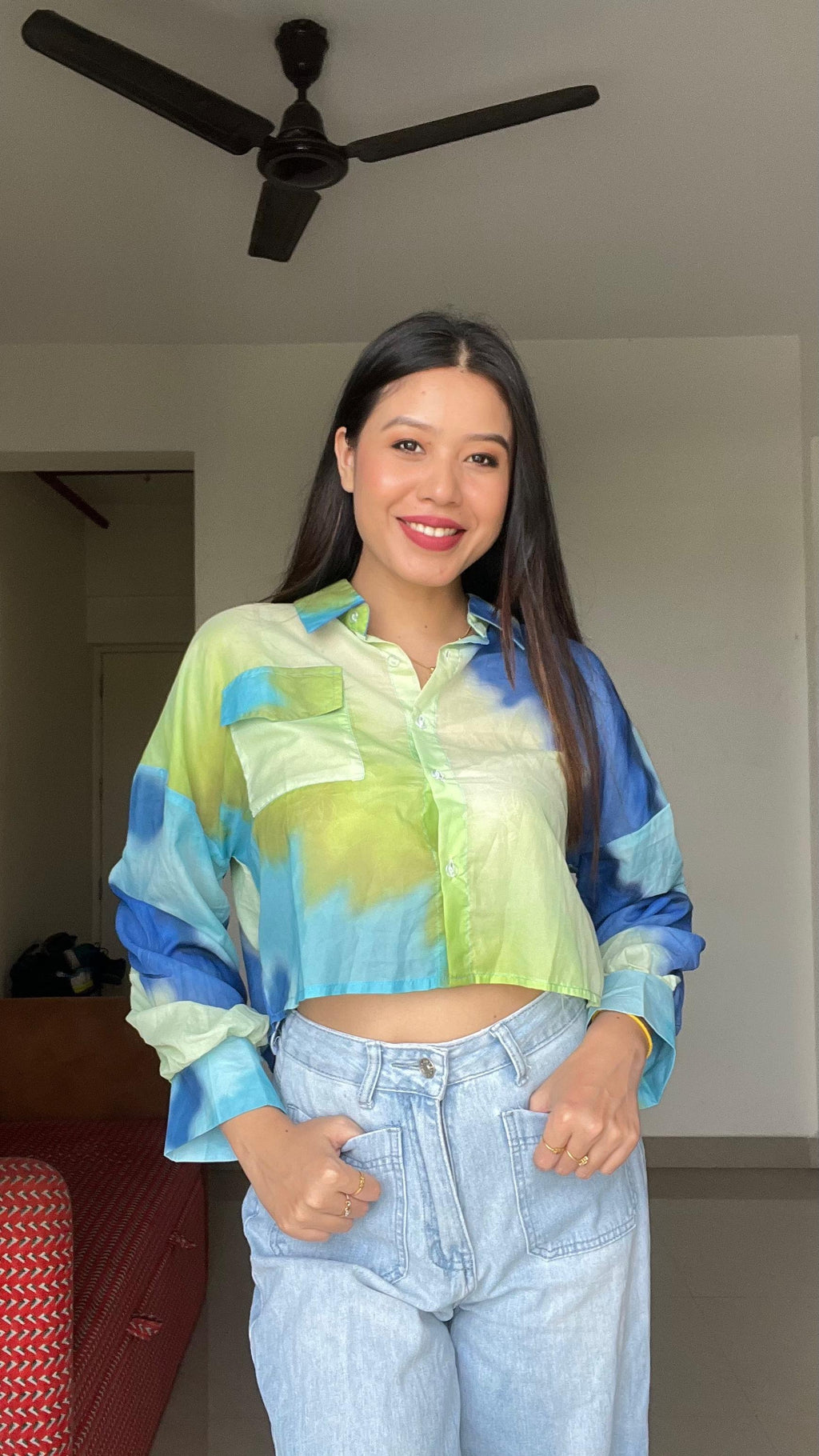 Horizon Tie-Dye Cropped Shirt