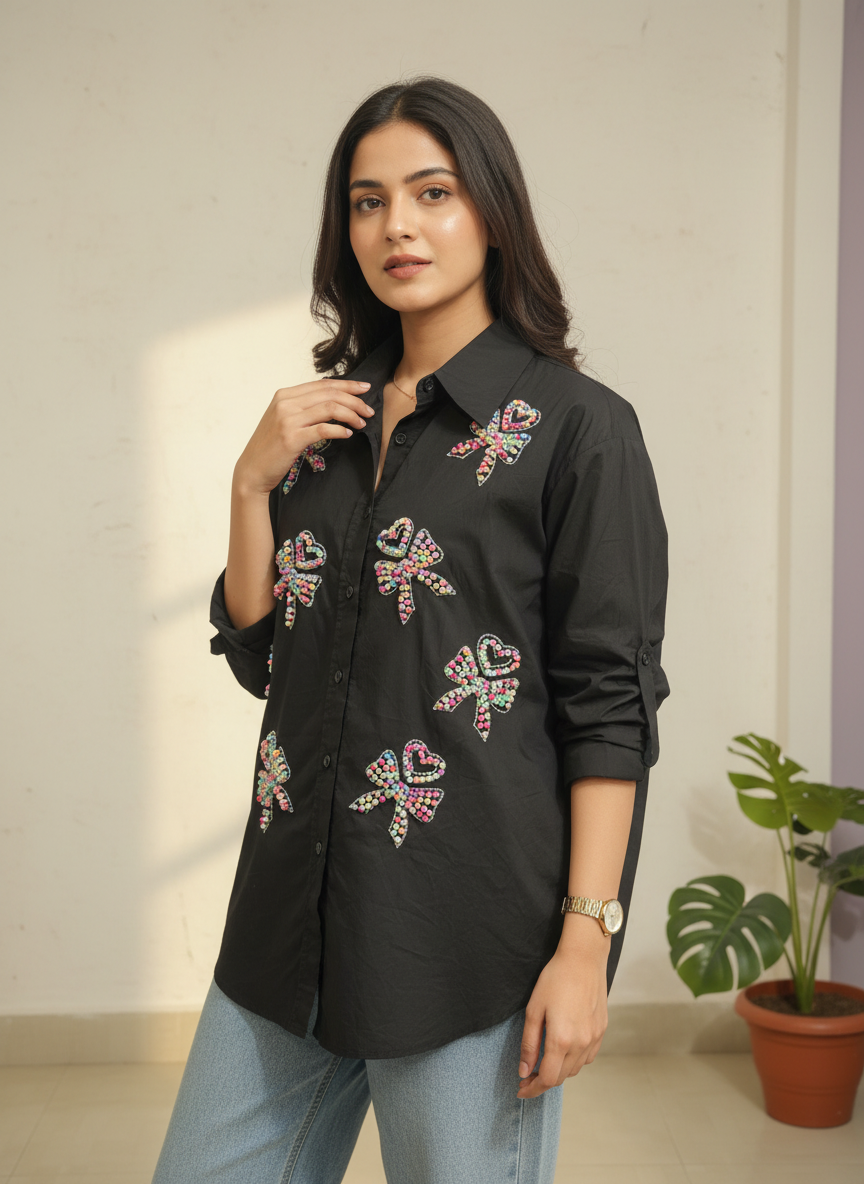 Black Bow Shirt