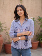 Striped Floral Shirt